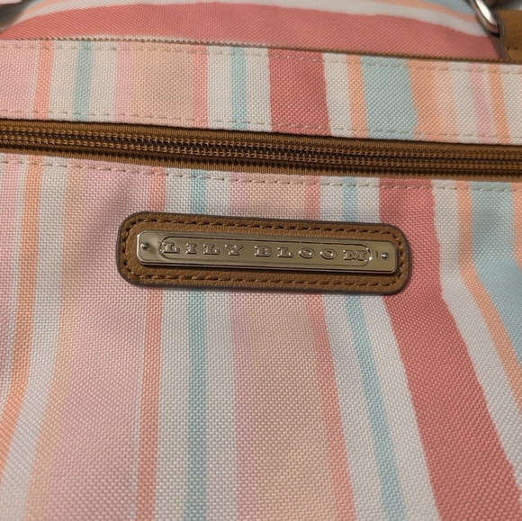NWT LILY BLOOM KELSEY TOTE BAG PAINTED STRIPE - Picture 2 of 8